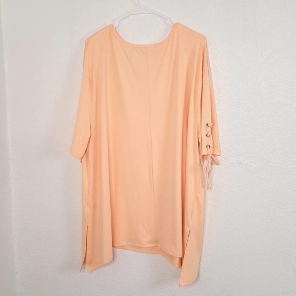 Terra Sky Peach Stretch Knit Tunic size 2X/20w-22w - Picture 3 of 4